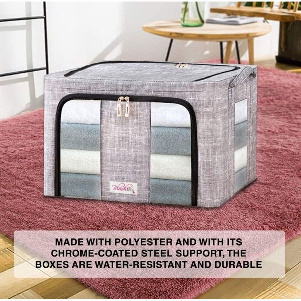 Collapsible‎ Storage Boxes for Clothes Large Size 20×16×15 Gray  Clothes Linen
